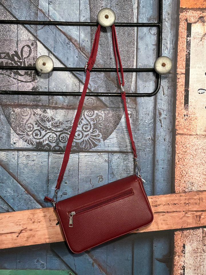 Sac bandoulière "THE MINI BAG" bordeaux