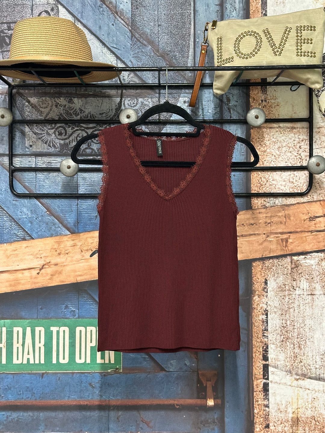 Top "Jules" col V &amp; dentelle (36/40)
