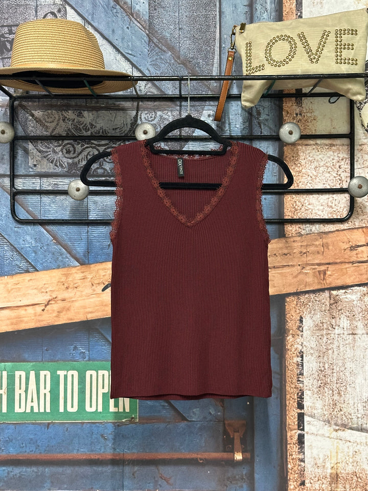 Top "Jules" col V &amp; dentelle (36/40)