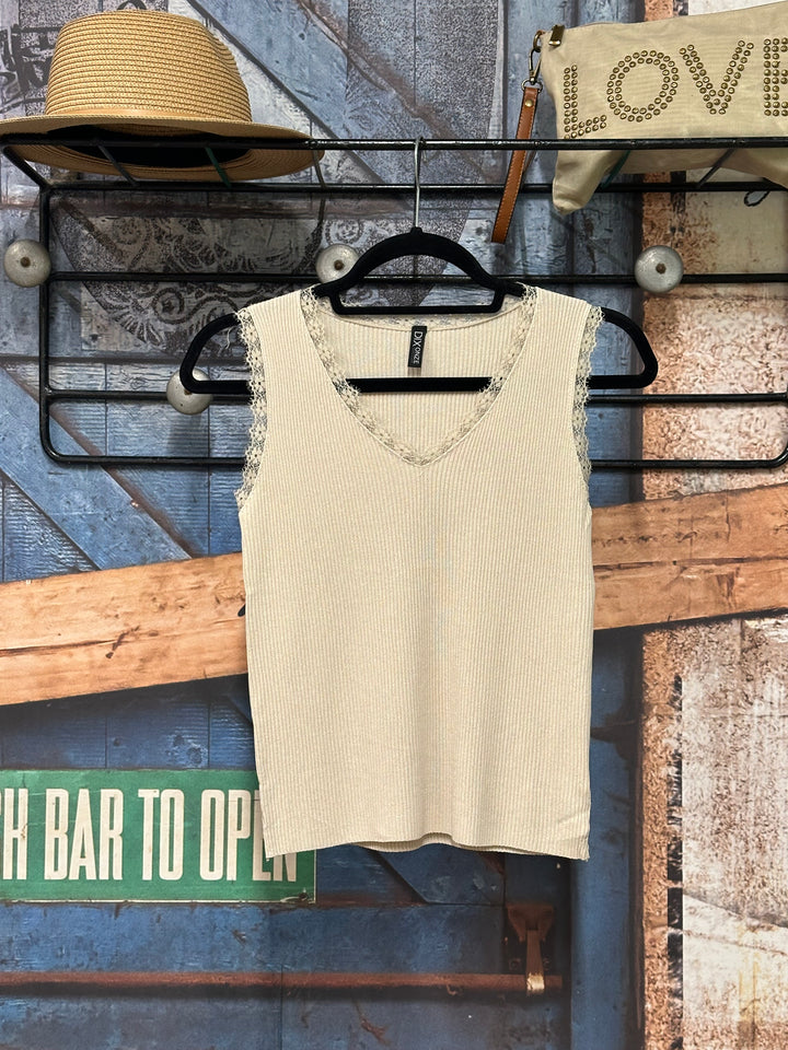 Top "Jules" col V &amp; dentelle (36/40)