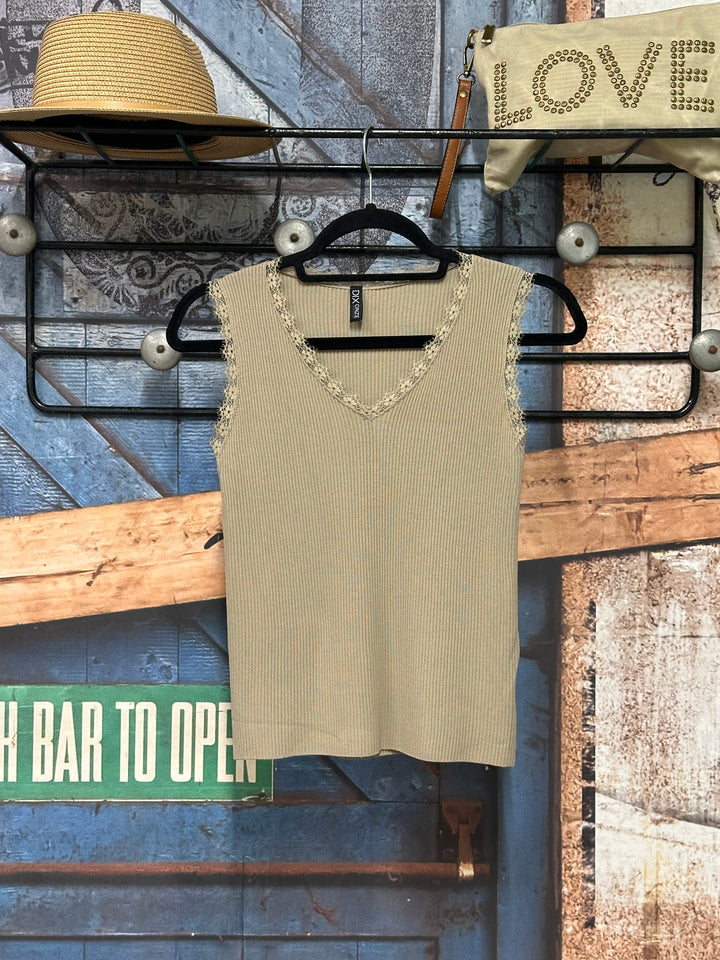 Top "Jules" col V &amp; dentelle (36/40)