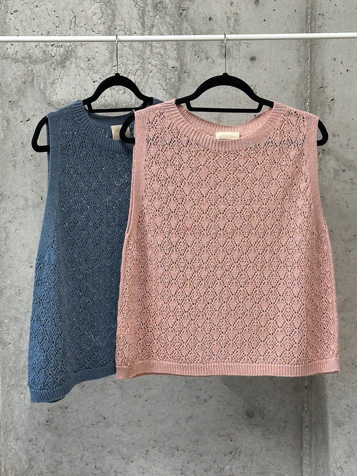 Top "Alix" en maille ajourée (38/42) MADE IN ITALY