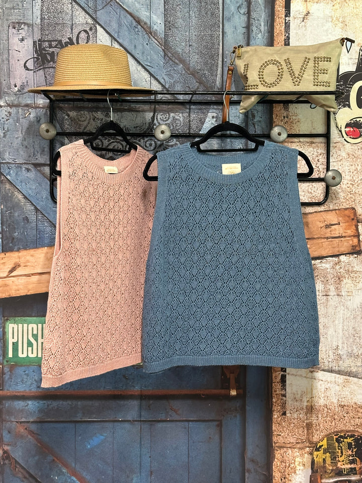 Top "Alix" en maille ajourée (38/42) MADE IN ITALY