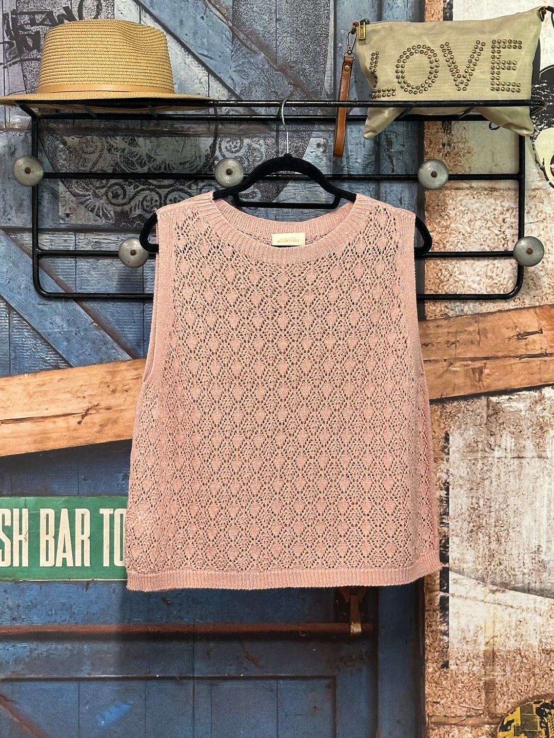 Top "Alix" en maille ajourée (38/42) MADE IN ITALY
