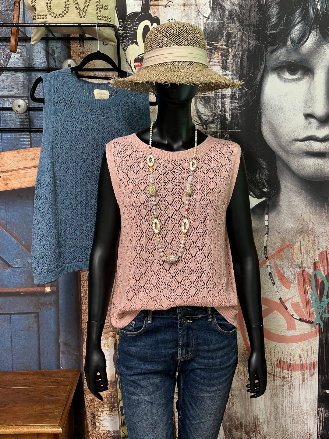 Top "Alix" en maille ajourée (38/42) MADE IN ITALY
