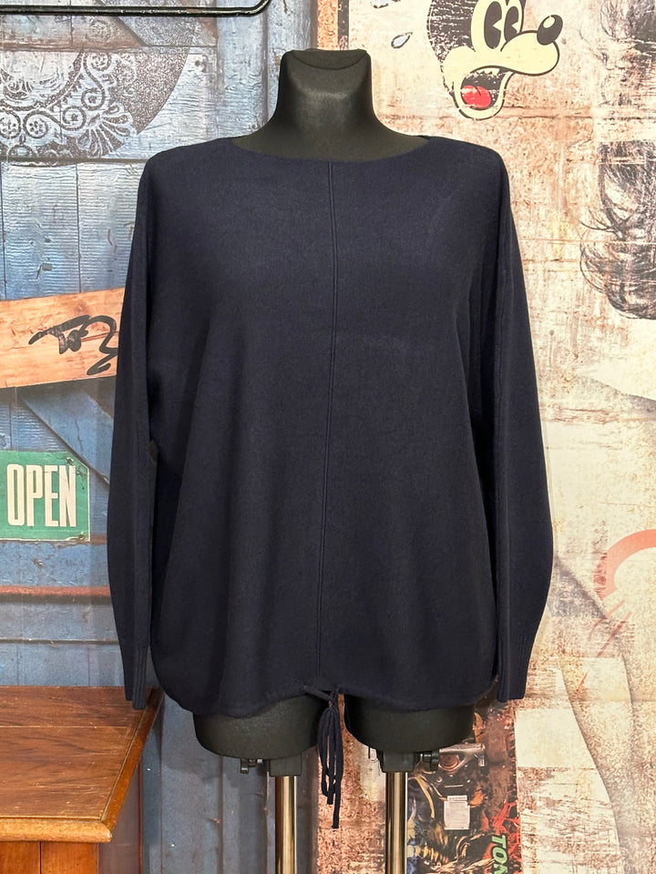 Unifarbener, verstellbarer Pullover in Marineblau (38/42)