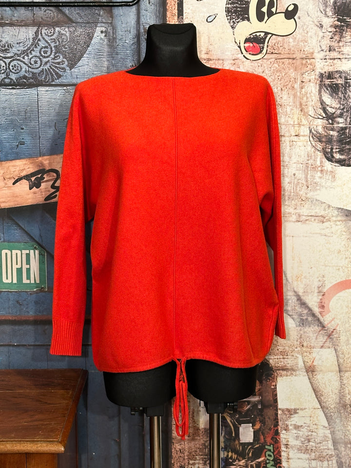 Unifarbener verstellbarer Pullover orange (38/42)