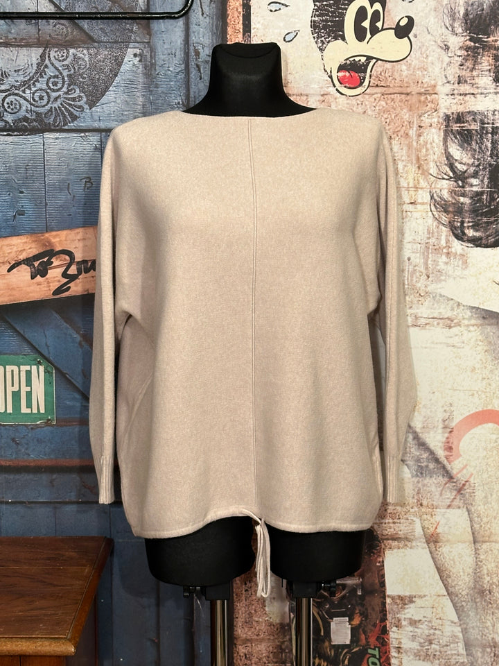 Unifarbener, verstellbarer Pullover in Beige (38/42)