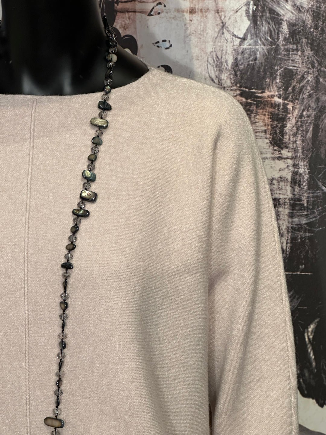 Unifarbener, verstellbarer Pullover in Beige (38/42)
