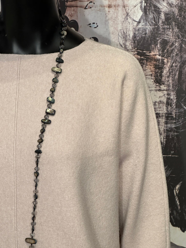 Unifarbener, verstellbarer Pullover in Beige (38/42)