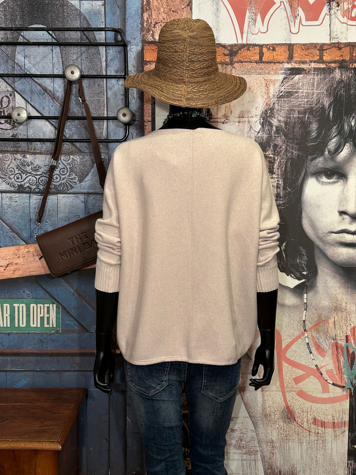 Unifarbener, verstellbarer Pullover in Beige (38/42)