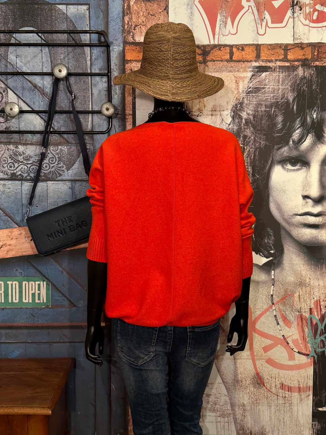 Unifarbener verstellbarer Pullover orange (38/42)