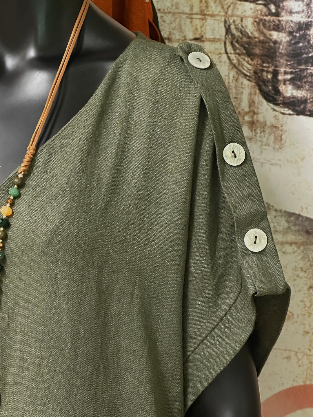 Blouse "Héloïse" lin &amp; viscose (42/46) MADE IN ITALY