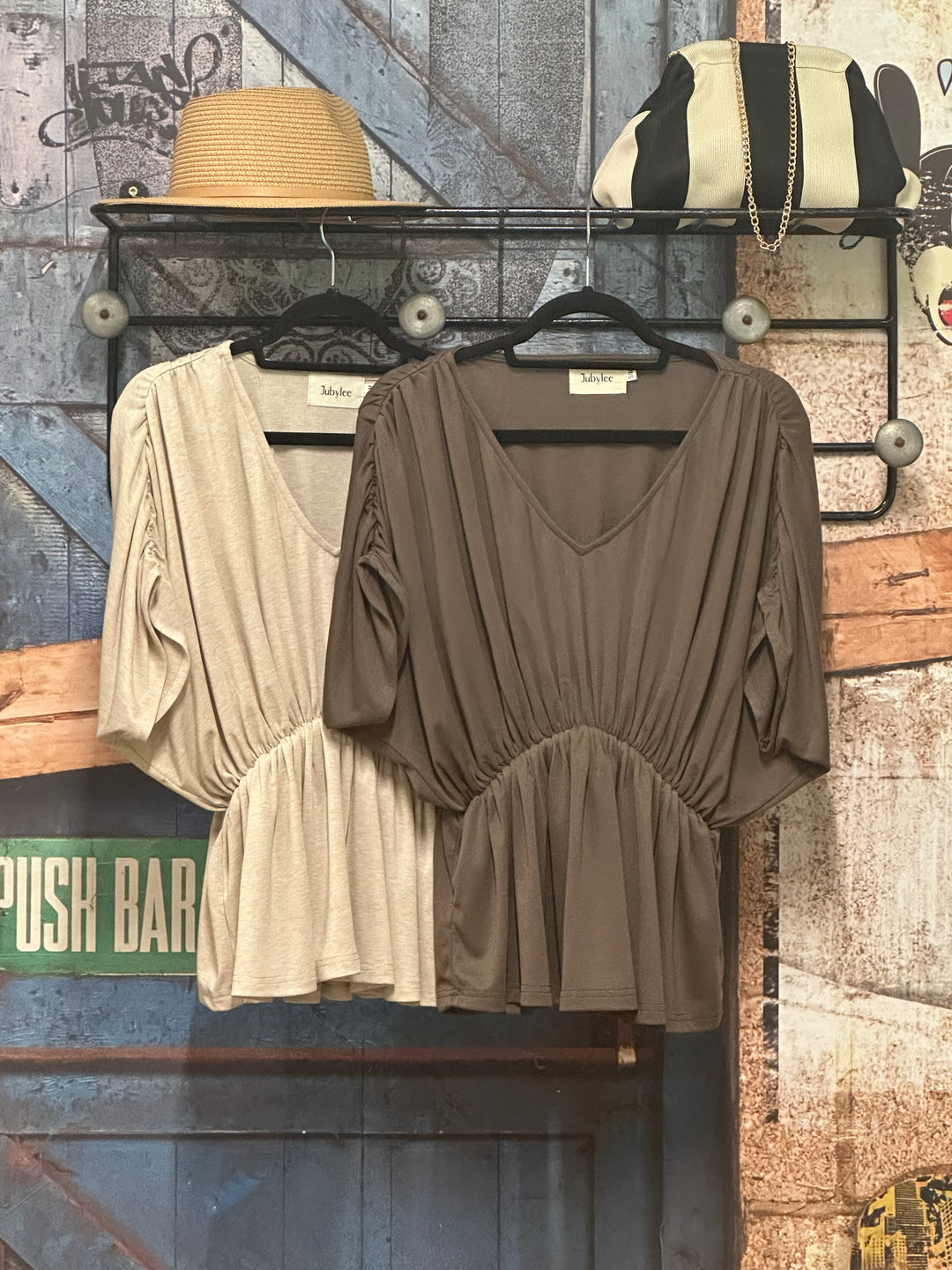 Blouse "Justine" col V (S/M et M/L)