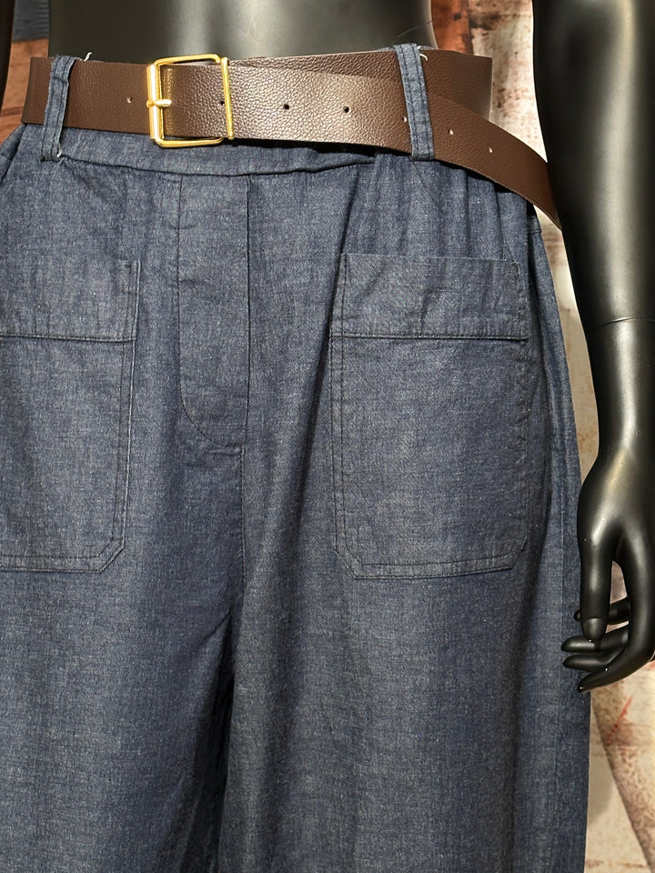 Weite Hose mit elastischem Bund + size dark blue (44/48)