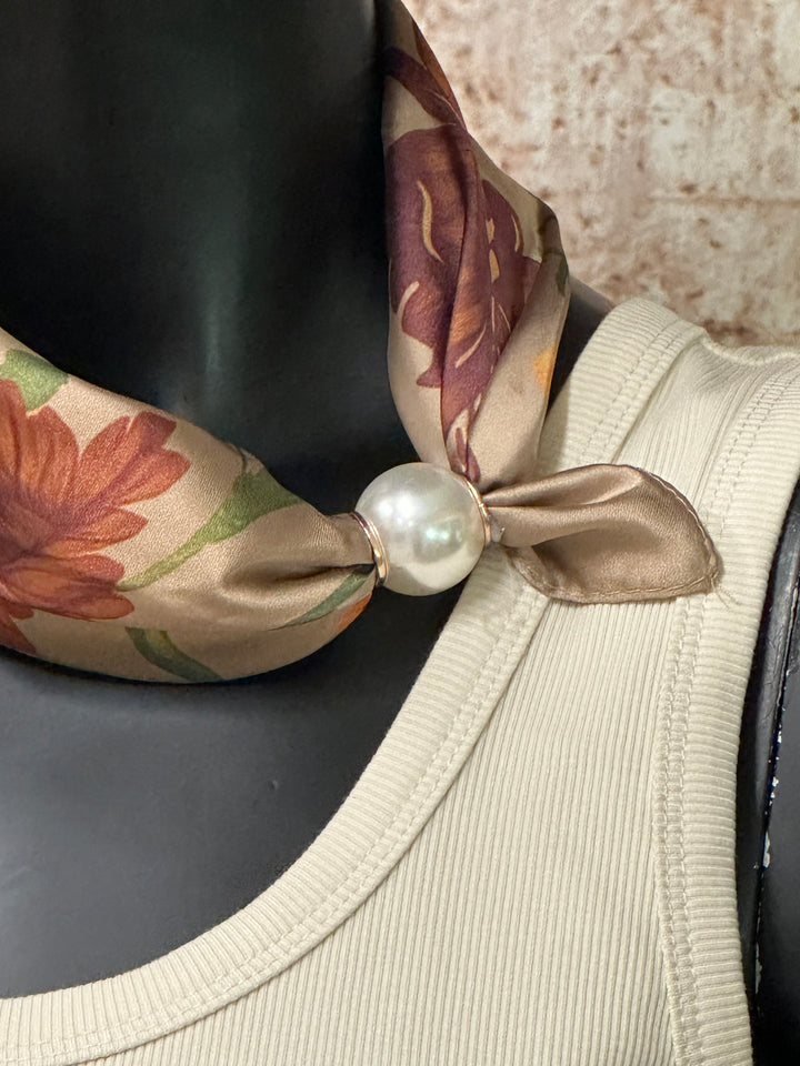 Foulard/tour de cou magnétique "Louna" couleurs automnales