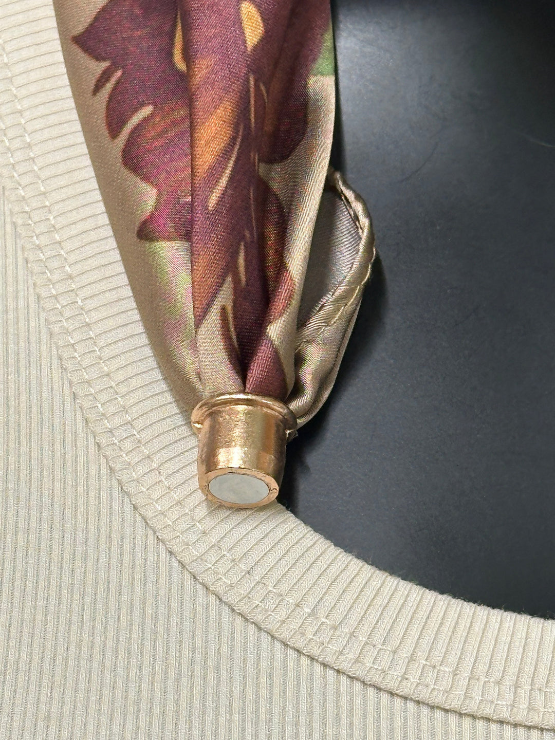 Foulard/tour de cou magnétique "Louna" couleurs automnales