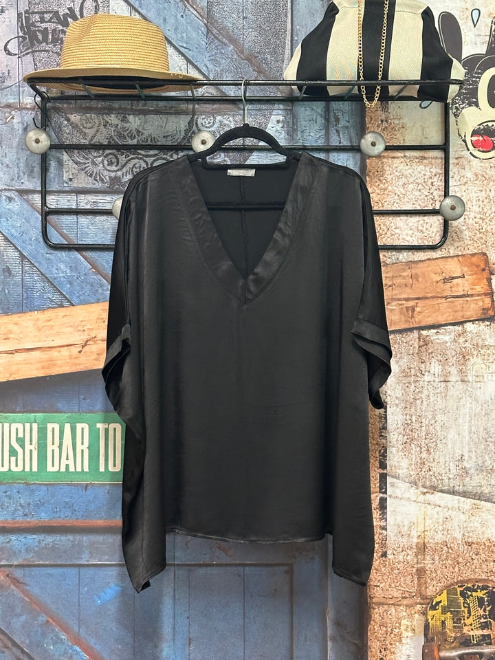 Blouse satinée "Camilla" 100% viscose (42/48) MADE IN ITALY