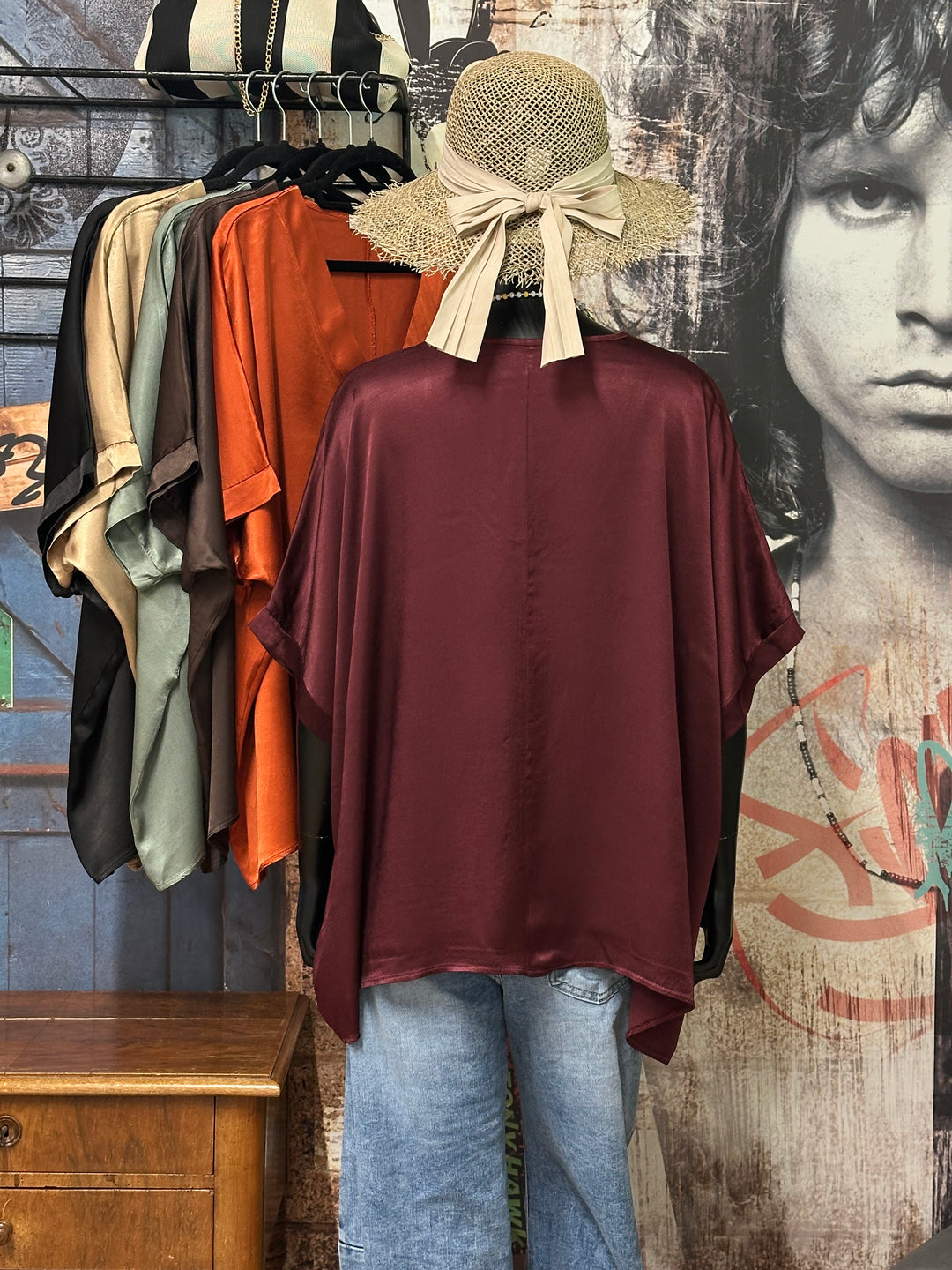 Blouse satinée "Camilla" 100% viscose (42/48) MADE IN ITALY