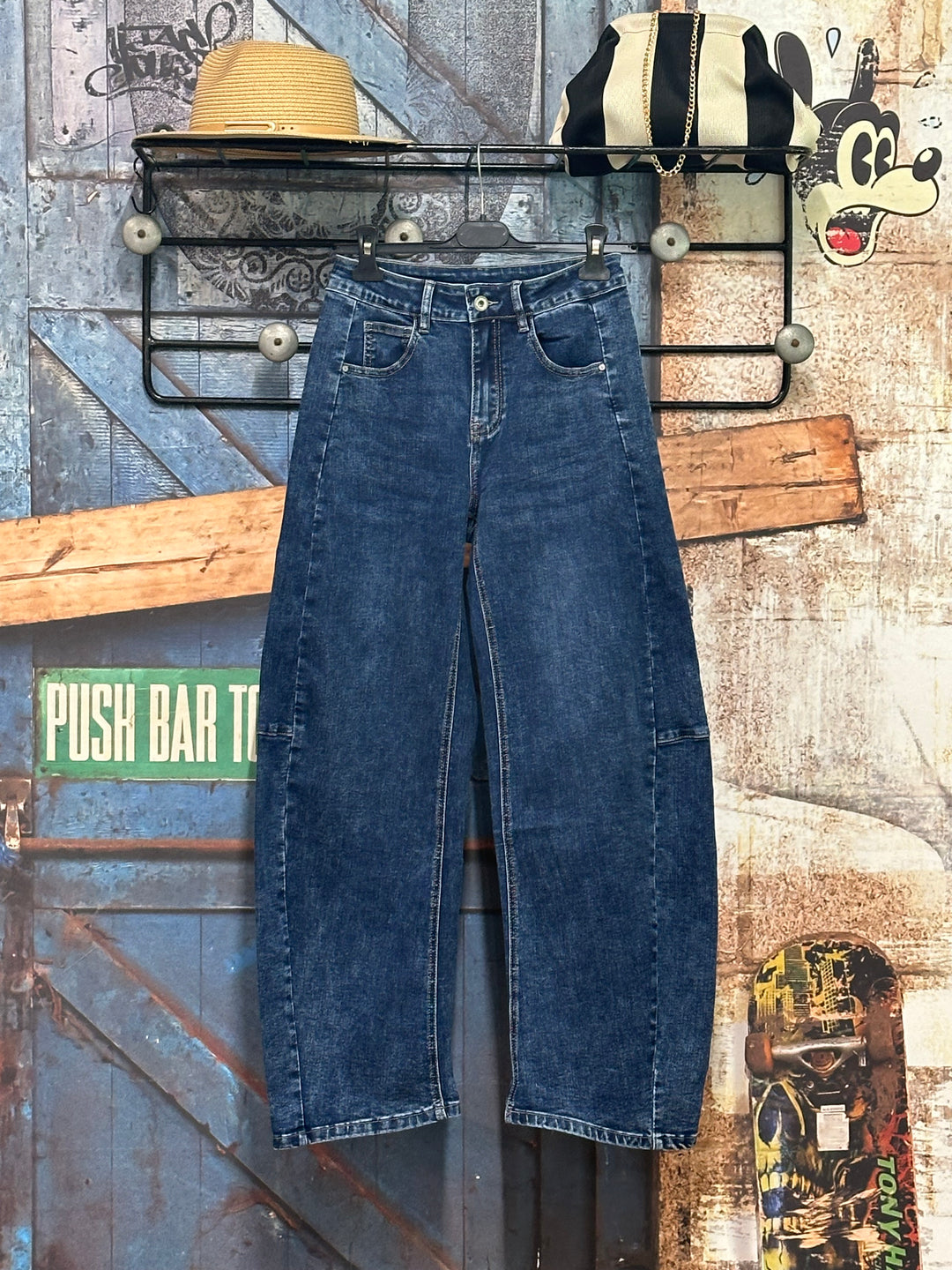 Jean "barrel" dark blue denim "" (38 ➡️ 46)