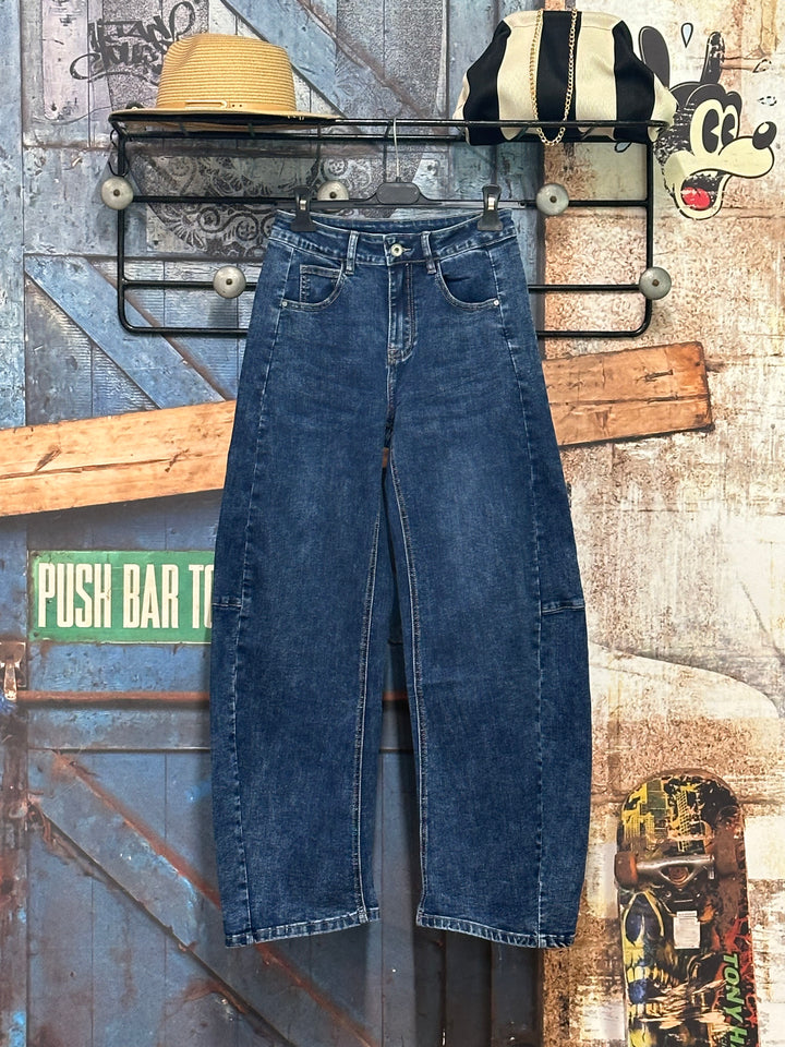 Jean "barrel" dark blue denim "" (38 ➡️ 46)