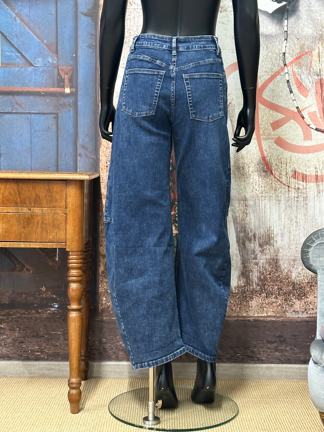 Jean "barrel" dark blue denim "" (38 ➡️ 46)