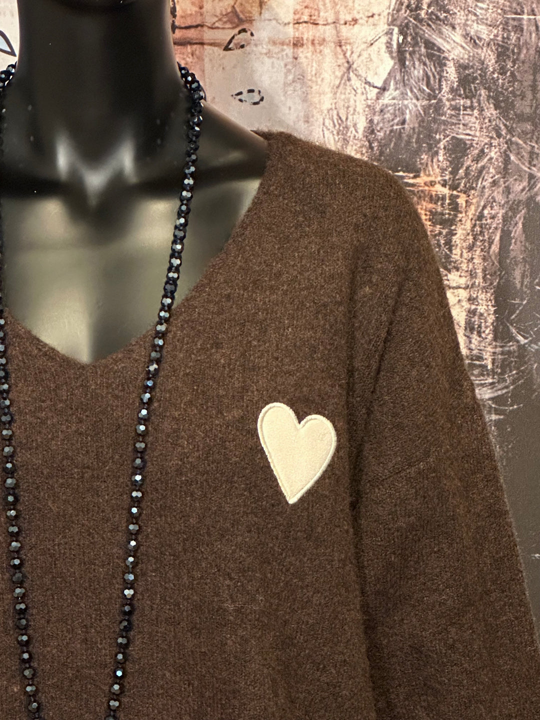 Pull col V + size "Coeur" (42/46)