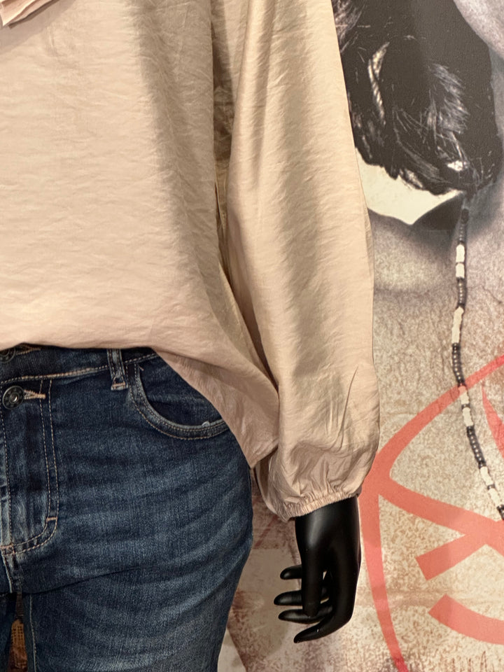 Blouse à volants satinée (36/38)