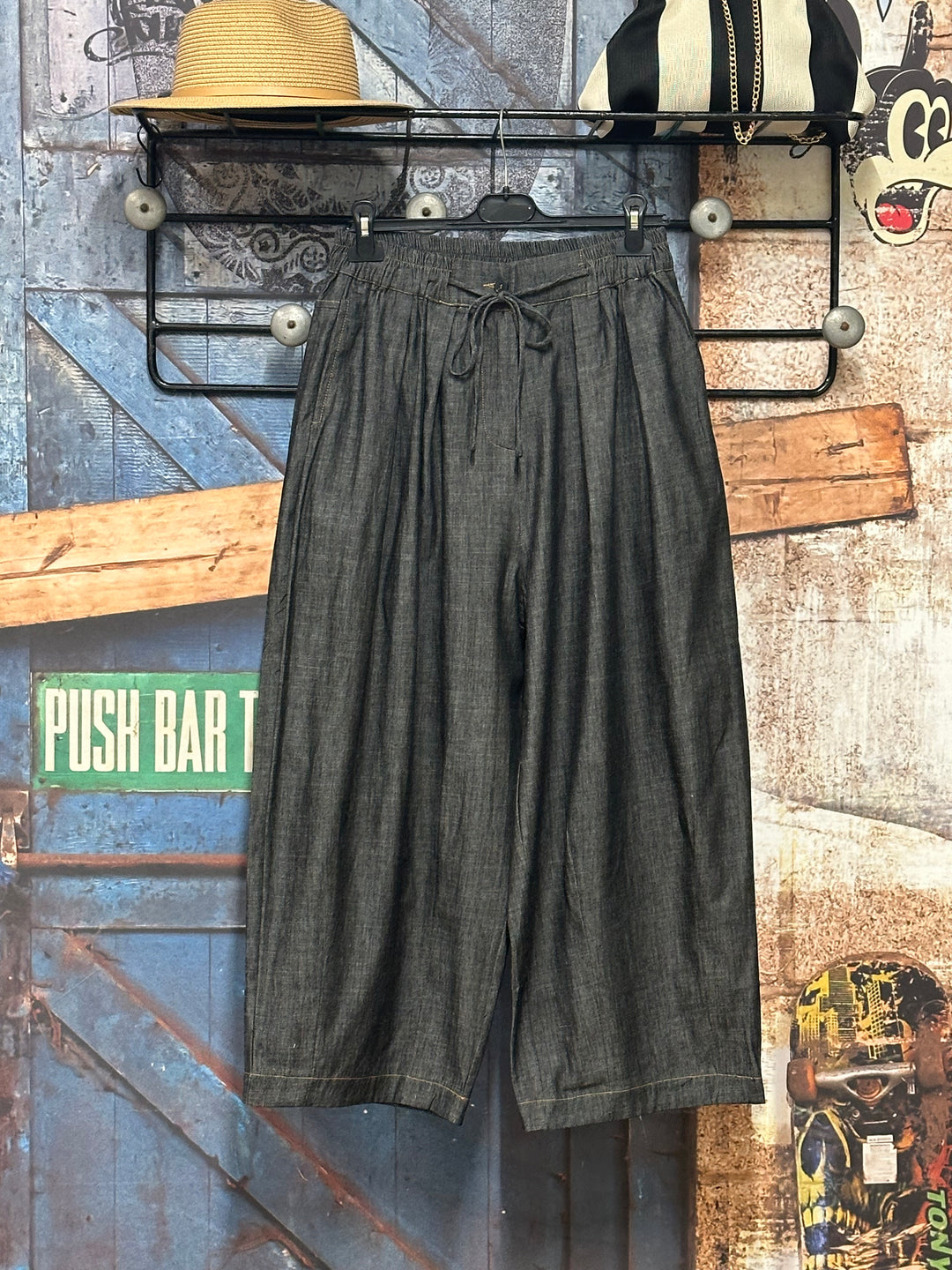 Pantalon large 7/8 "Levi" taille élastique (40/44)