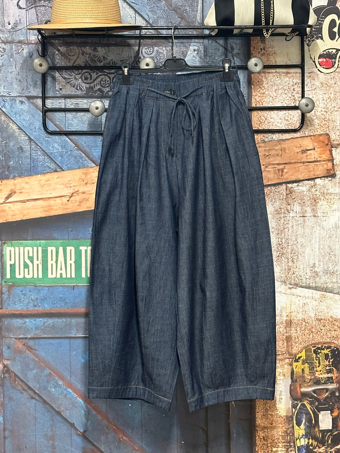 Pantalon large 7/8 "Levi" taille élastique (40/44)