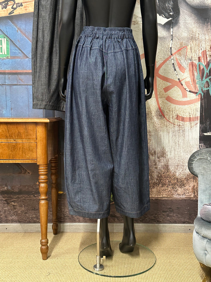 Pantalon large 7/8 "Levi" taille élastique (40/44)