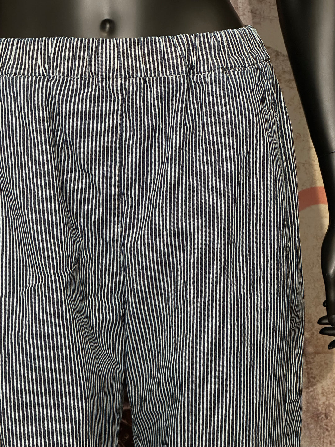 Pantalon/jogg ligné bleu marine & blanc (38/42) MADE IN 🇮🇹