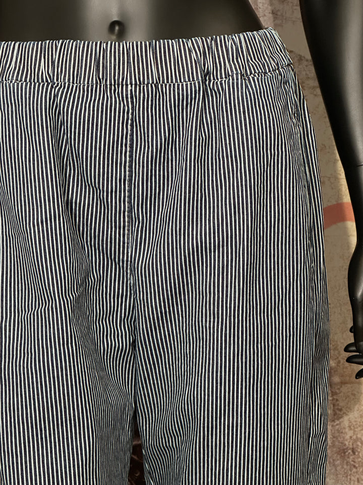 Pantalon/jogg ligné bleu marine & blanc (38/42) MADE IN 🇮🇹