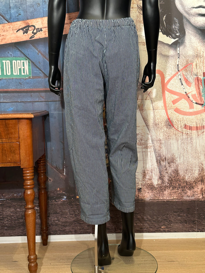 Pantalon/jogg ligné bleu marine & blanc (38/42) MADE IN 🇮🇹