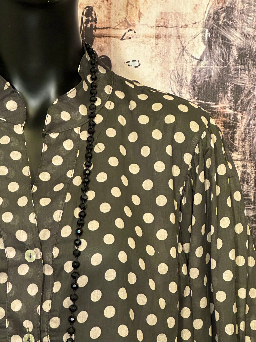 Blouse oversize à pois en voile de coton (40/46) MADE IN 🇮🇹