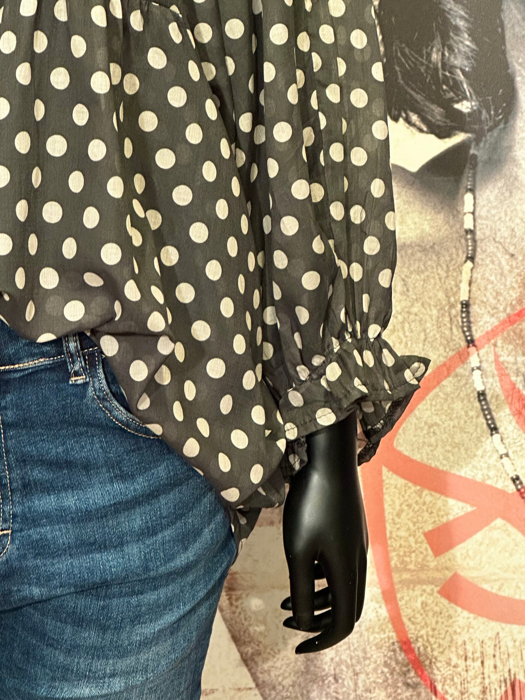 Blouse oversize à pois en voile de coton (40/46) MADE IN 🇮🇹