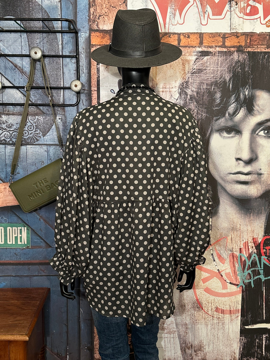 Blouse oversize à pois en voile de coton (40/46) MADE IN 🇮🇹
