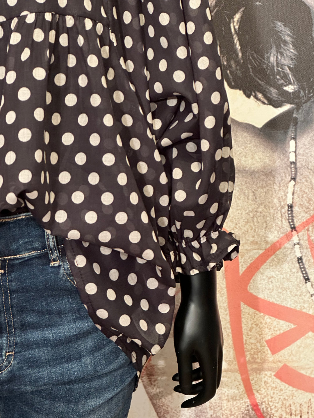 Blouse oversize à pois en voile de coton (40/46) MADE IN 🇮🇹