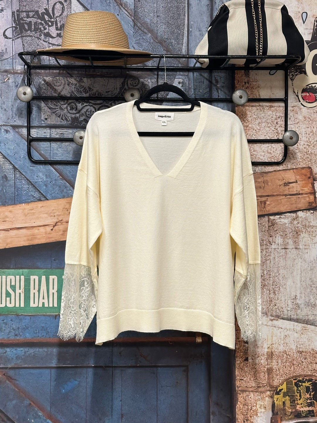 Pull manches dentelle "Antoine" (40/42 et 44/46 )