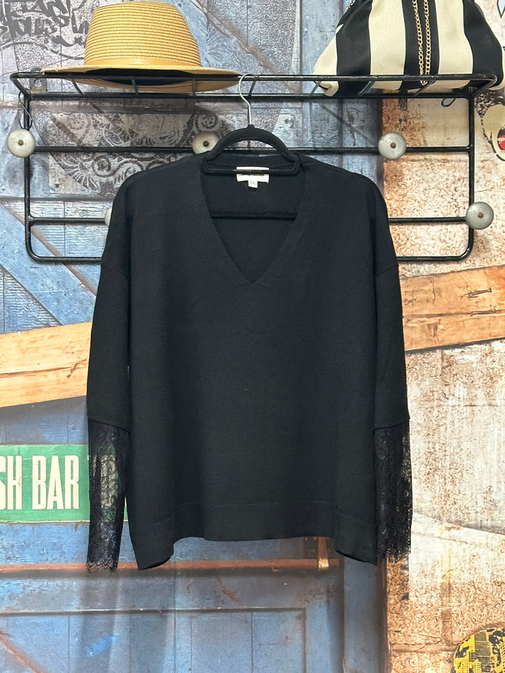 Pull manches dentelle "Antoine" (40/42 et 44/46 )