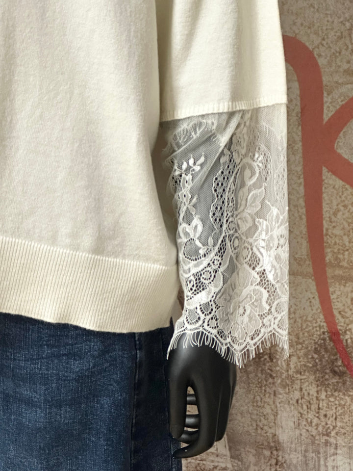 Pull manches dentelle "Antoine" (40/42 et 44/46 )
