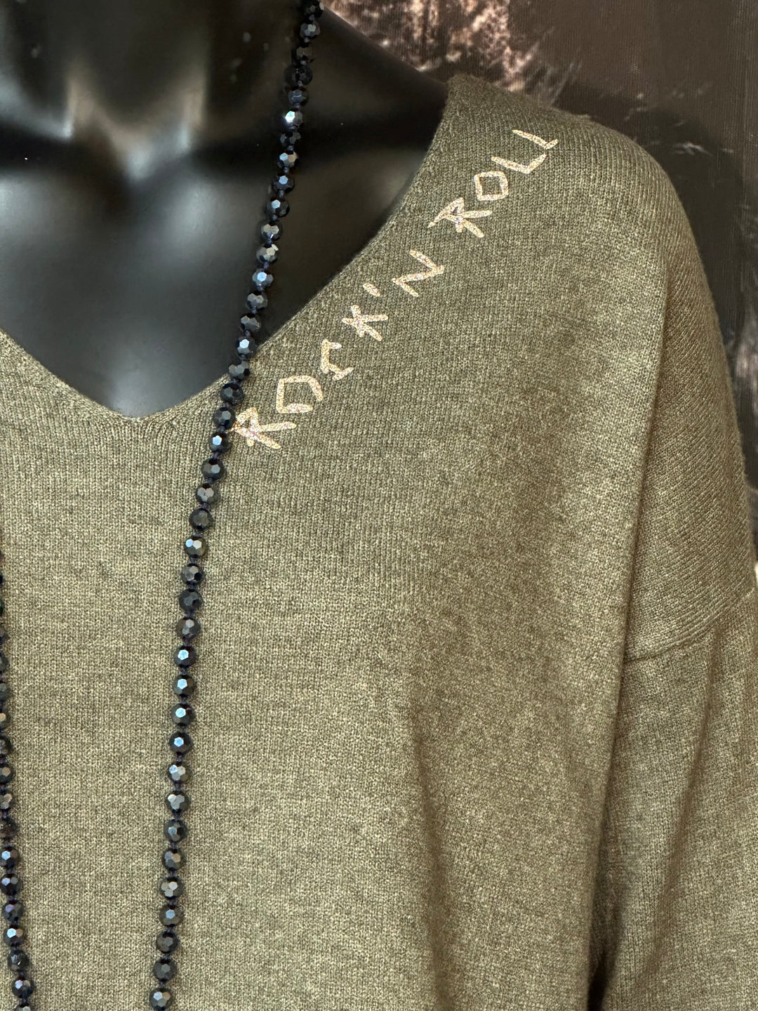 Pull col V "Rock'n roll" (38/42) MADE IN 🇮🇹