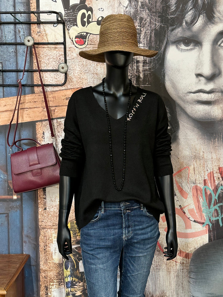 Pull col V "Rock'n roll" (38/42) MADE IN 🇮🇹