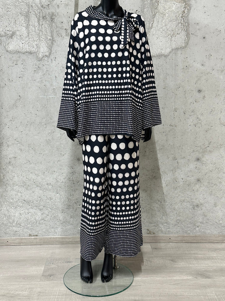 Ensemble blouse &amp; pantalon "Sophia" (42/46) MADE IN ITALY
