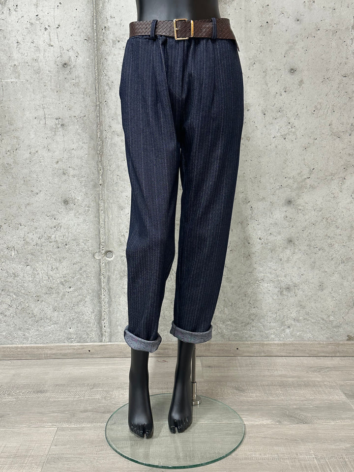 Ensemble tailleur motif chevrons "Gauthier" (42/46) MADE IN ITALY