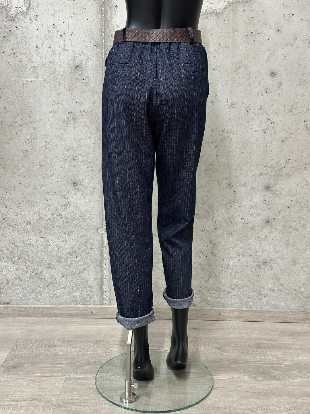 Ensemble tailleur motif chevrons "Gauthier" (42/46) MADE IN ITALY