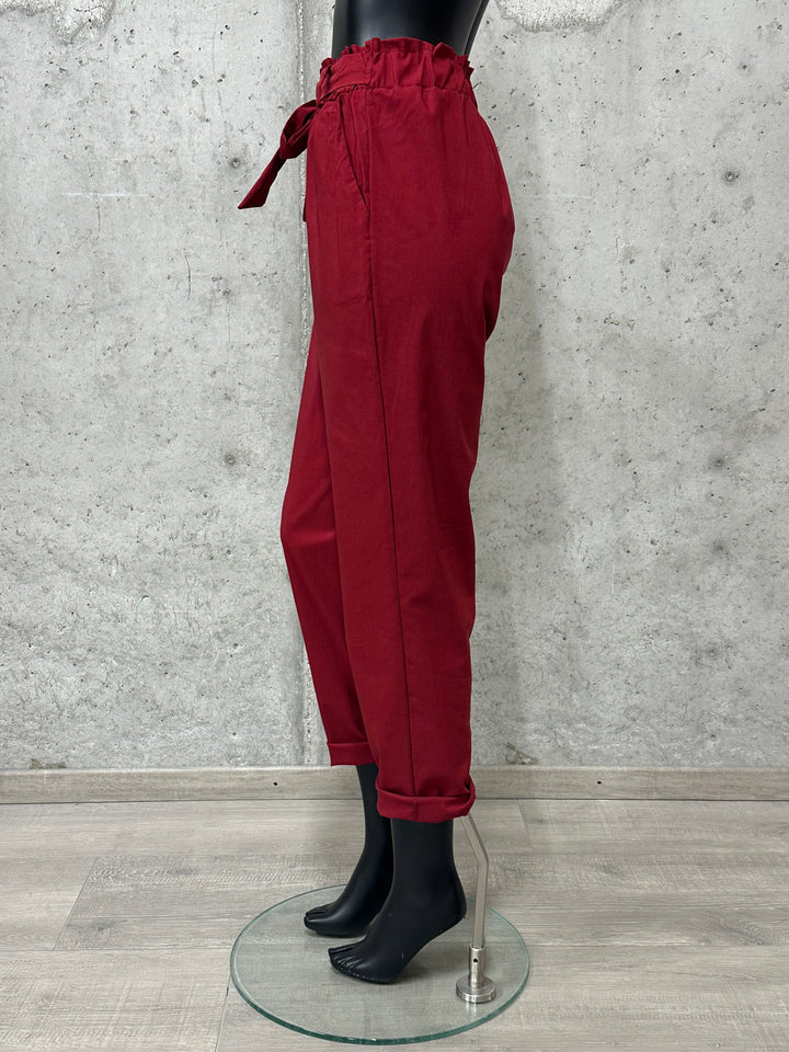 Pantalon/jogg "Marcus" taille élastique et noeud (42/46) MADE IN ITALY