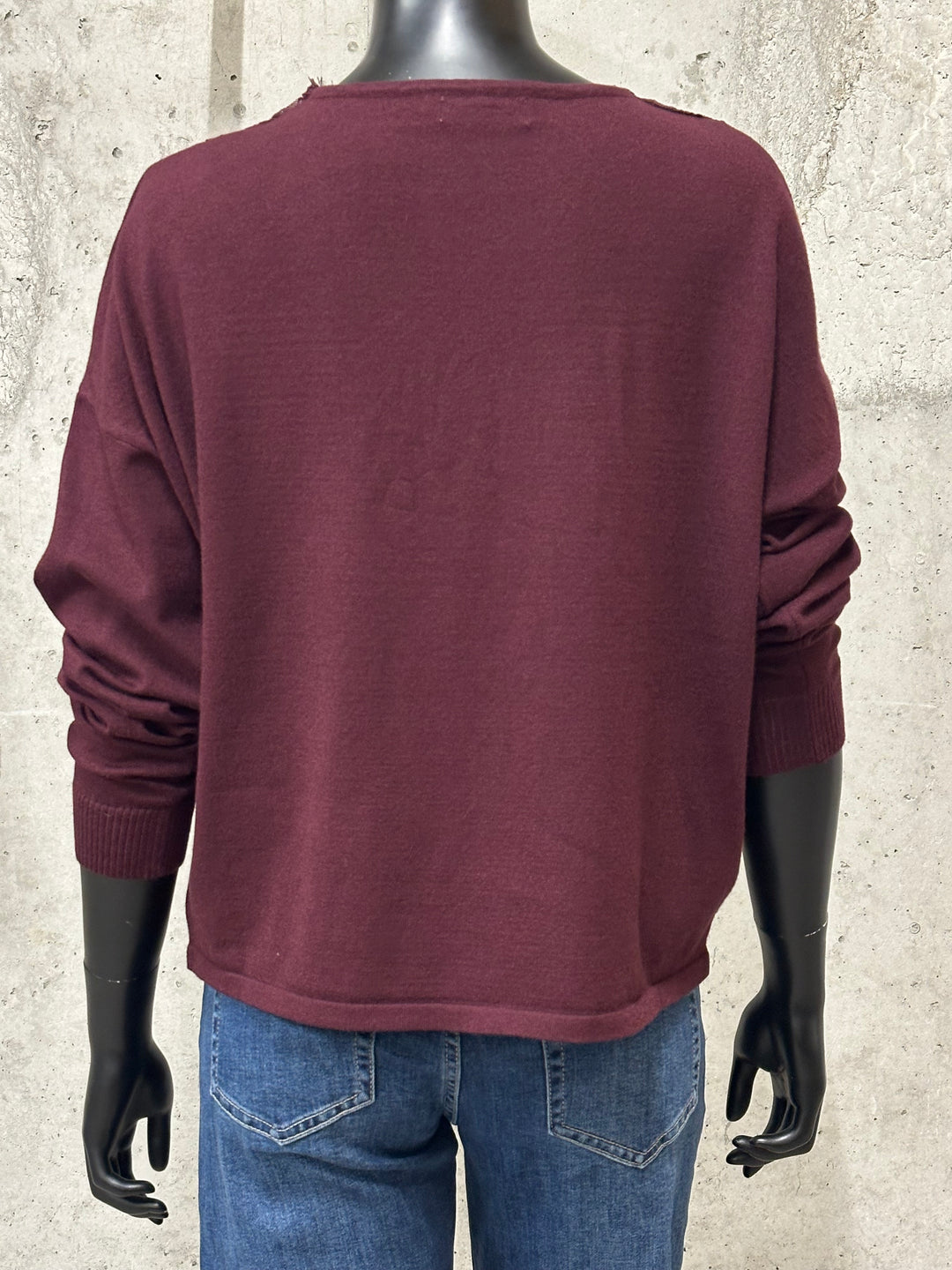 Pull court col V dentelle "Jonas" (38/42)
