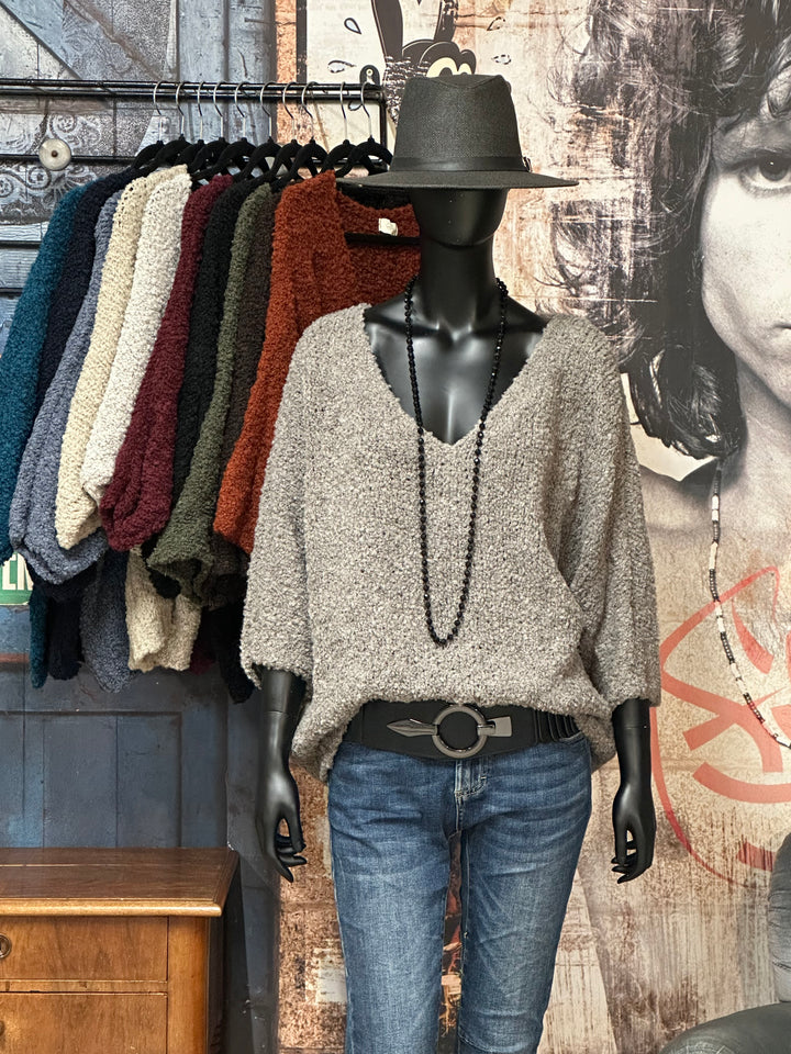 Oversize-Bouclé-Pullover (38/44) MADE IN 🇮🇹