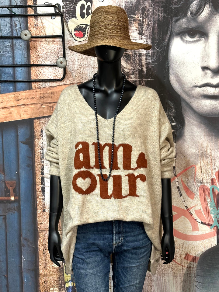 Oversize-Strickpullover "Amour" (44/50) MADE IN 🇮🇹